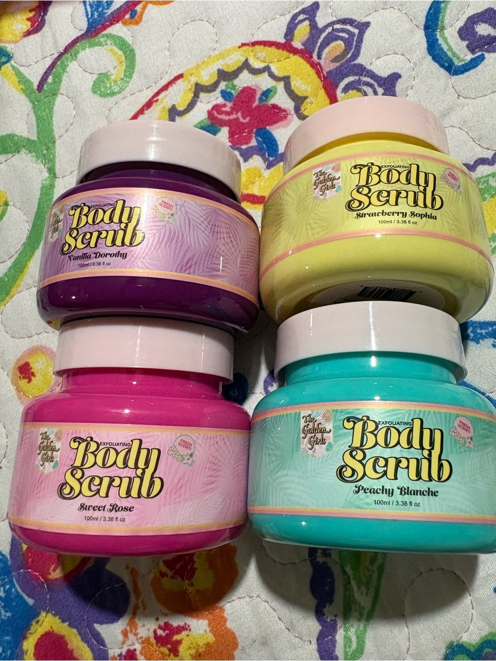 Body Scrub Peachy Blanche — Teal Jar